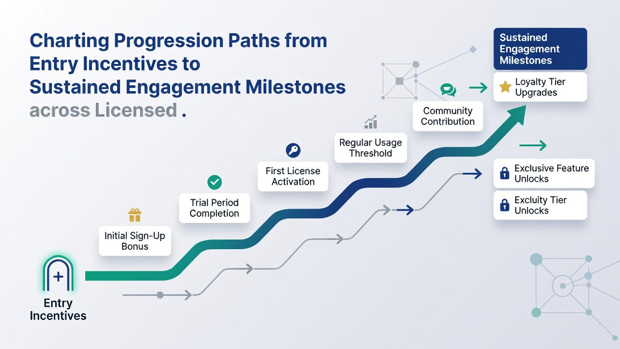 Flowchart illustrating milestone progression across licensed Nordic operators