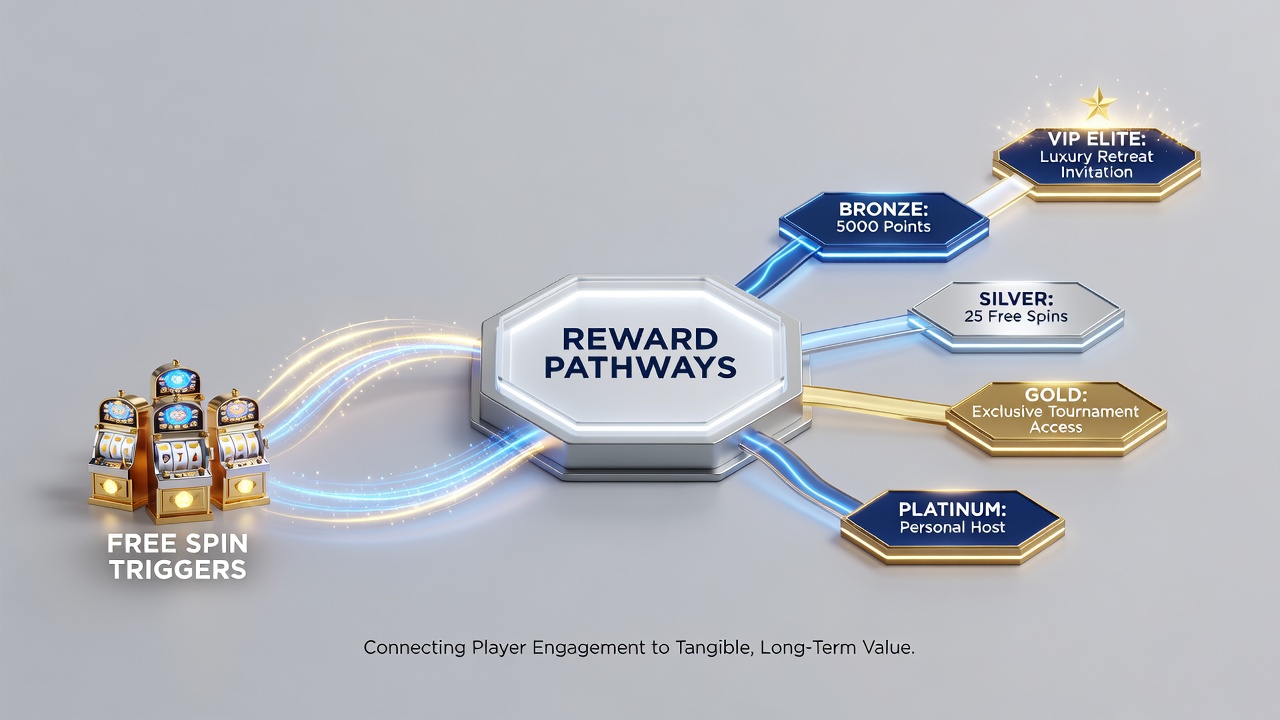 Mobile interface showing VIP milestone progression from free spin rewards